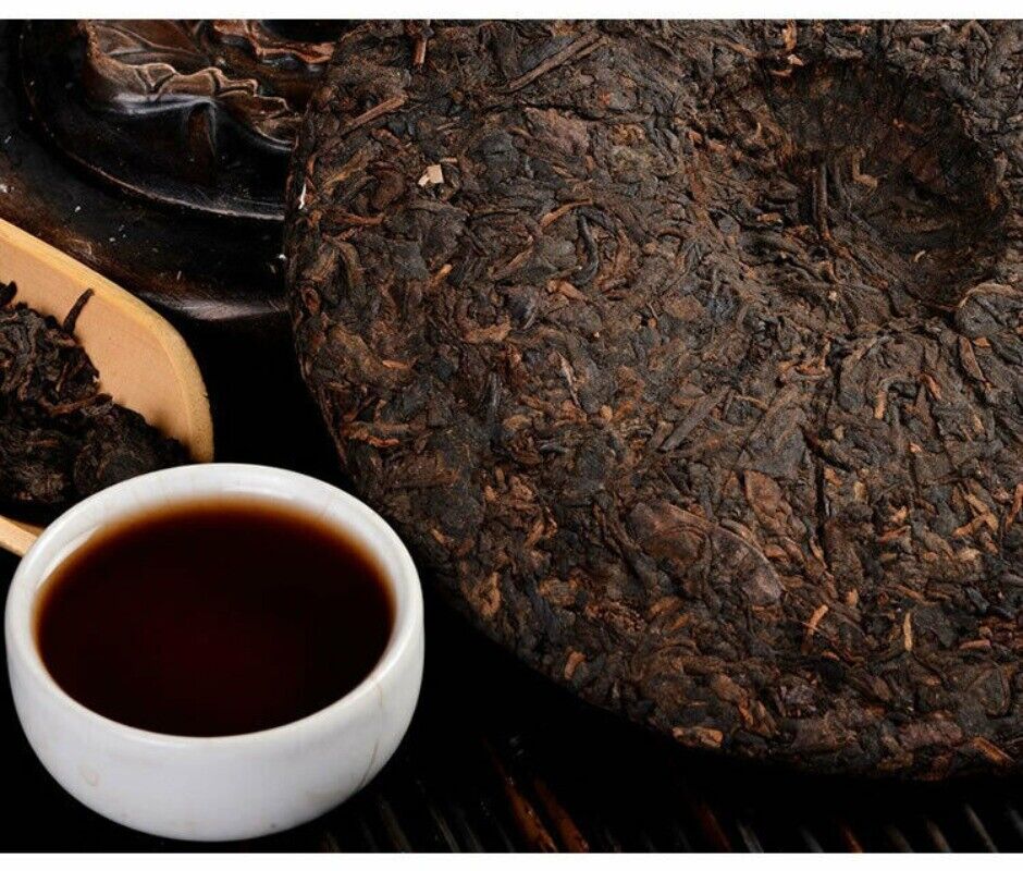 Tong Qing Hao Pu-erh Tea Cake Yiwu Mt. Old Tea Ripe Puer Cooked 357g/12.59oz