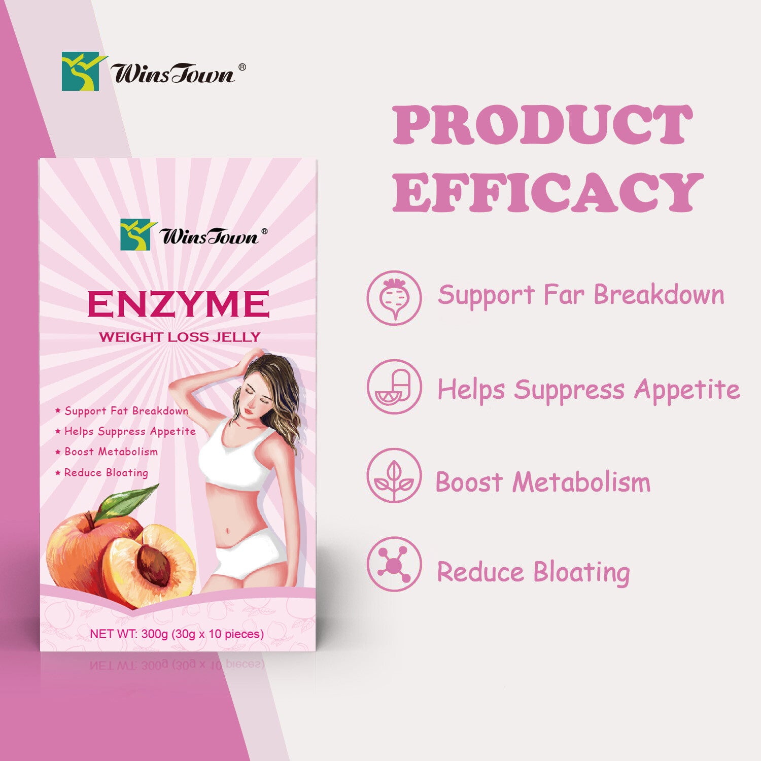 All Natural Enzyme Weight Loss Jelly Drink  30g*10 strips/box