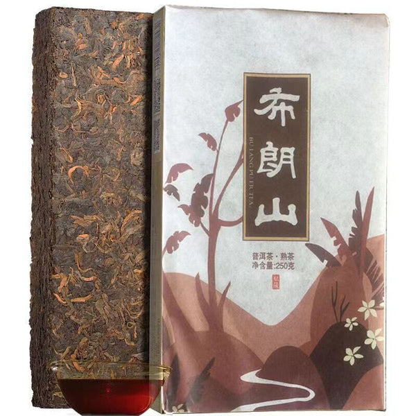 Brick Black Tea 250g Yunnan Puerh Ripe Tea Bulang Mountain Old Cooked Pu-erh Tea