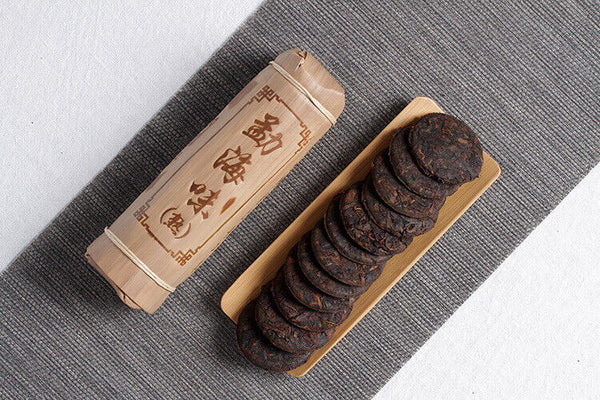 200g Yunnan Pu'er Tea Menghai Flavor Xiao Longzhu Mini Bamboo Tube Ripe Tea
