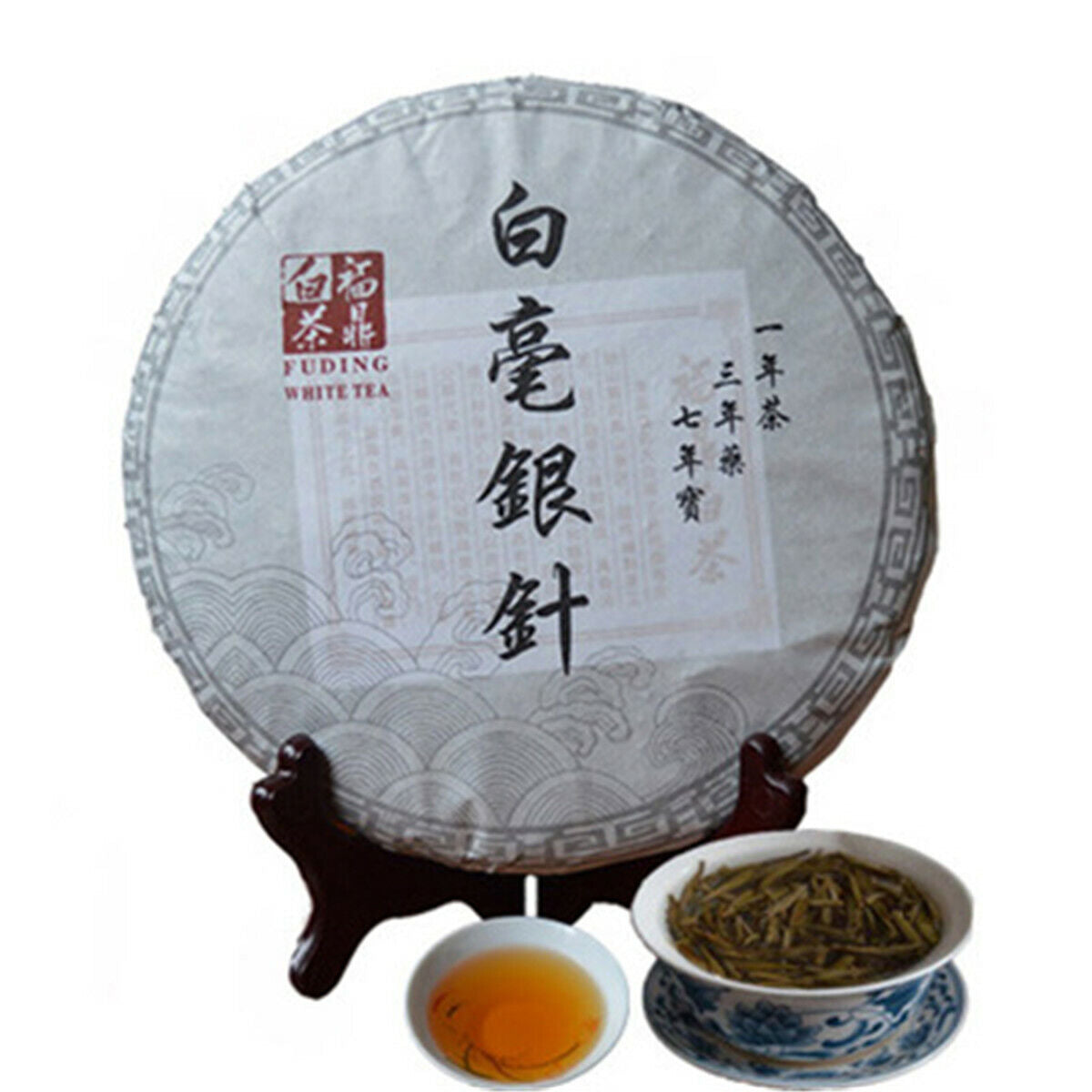 Weißer Tee Fuding Fujian White Tea Silver Needle Bai Hao Yin Zhen Cake 300g Secondary image