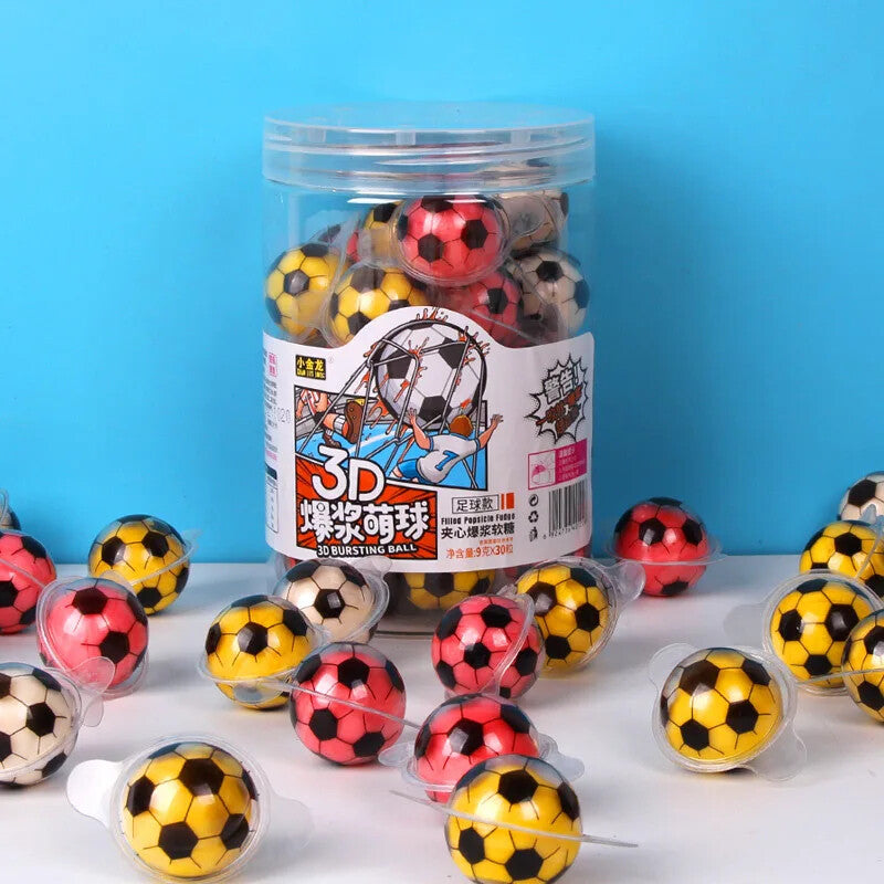 Funny Spherical Gum Eyeball Gummy Candy 30pcs Fruit Flavored 3D Gummy Ball Candy