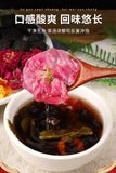 Dark plum hawthorn lotus leaf tea flowers and plants cold brewed tangerine tea