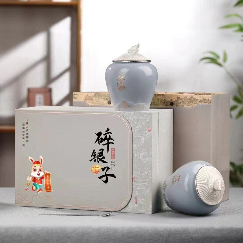 Yunnan Menghai Puerh Ripe Tea Glutinous Rice Fragrance Crushed Silver 500g Secondary image