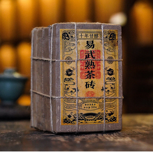 Yiwu Ripe Tea Brick 500g Yunnan Pu'er Tea Brick Healthy Drink