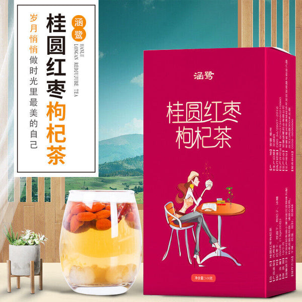 300g Longan Red Date Wolfberry Herbs Tea Organic Health Herbal Tea Gouqiguiyuan
