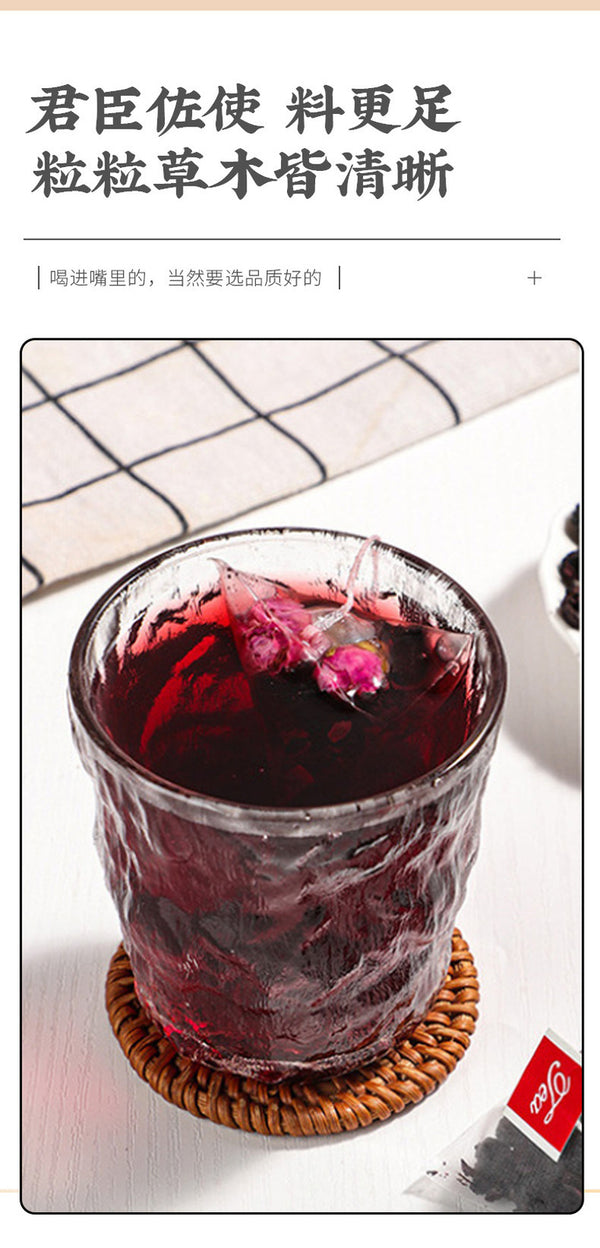 Floral Herbal Pyramid Bags Hibiscus Rose Mulberry Tea
