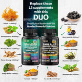 Sea Moss and  Ashwagandha Capsules Combo Pack Made with Natural Ingredients
