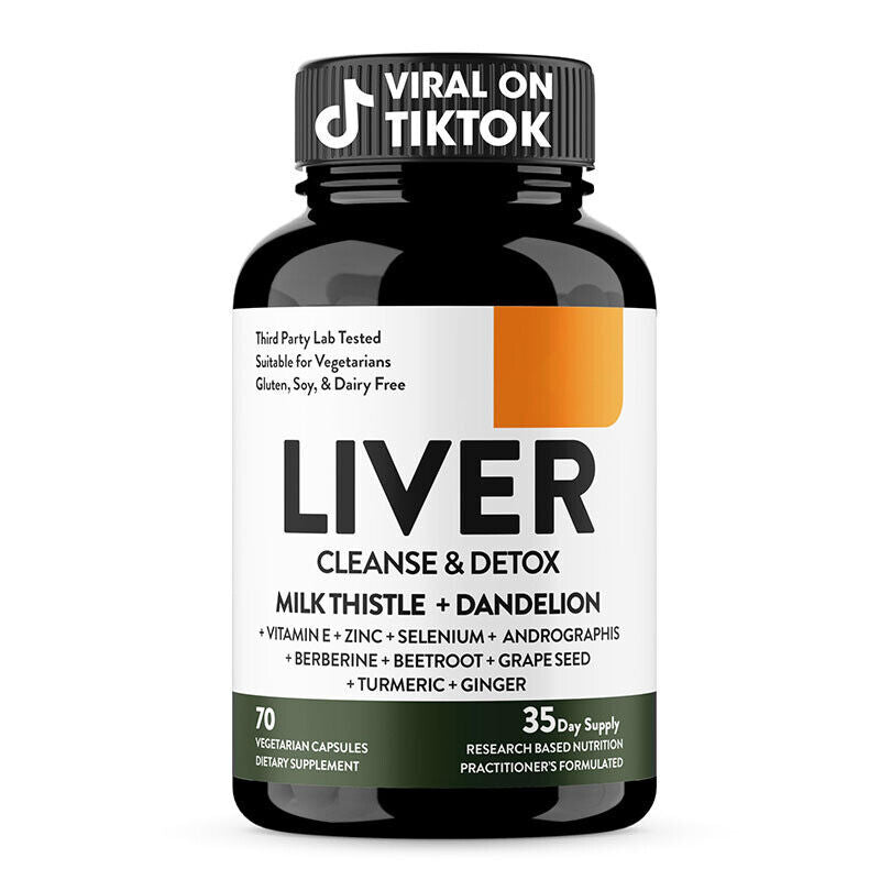 Liver Cleanse & Detox - Support Liver Health & Function, Natural Formula 60 Caps Main image