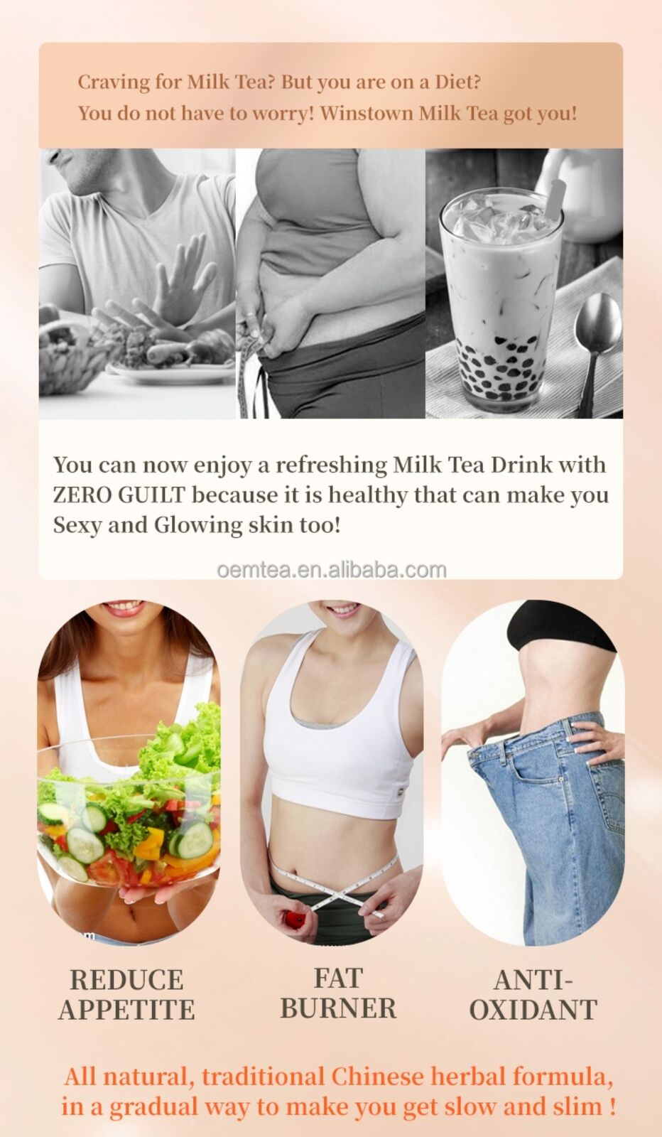Original Slim Milk Tea 100g Belly Fat Burning