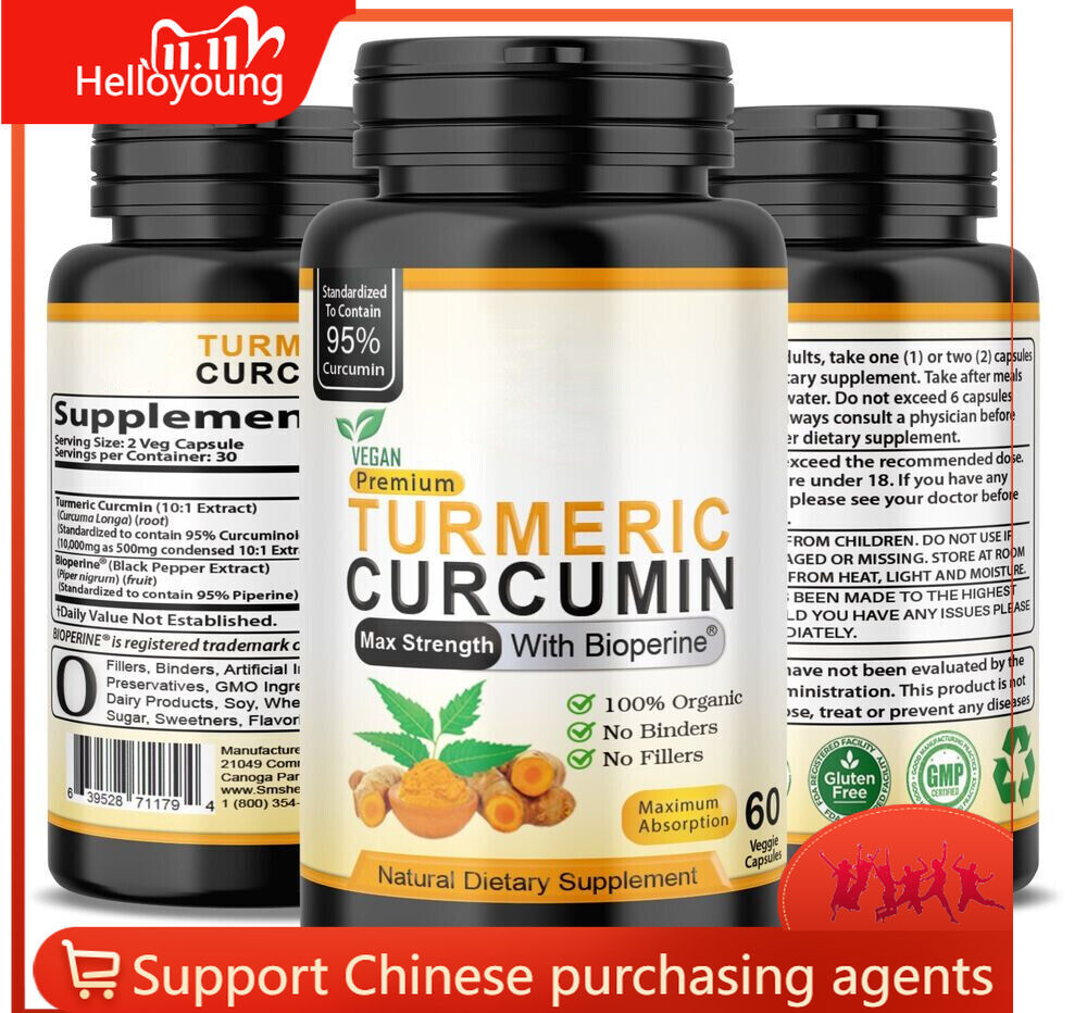 Triple Strength Capsules Turmeric Curcumin with Ginger 120 and Bio pepper 2600mg