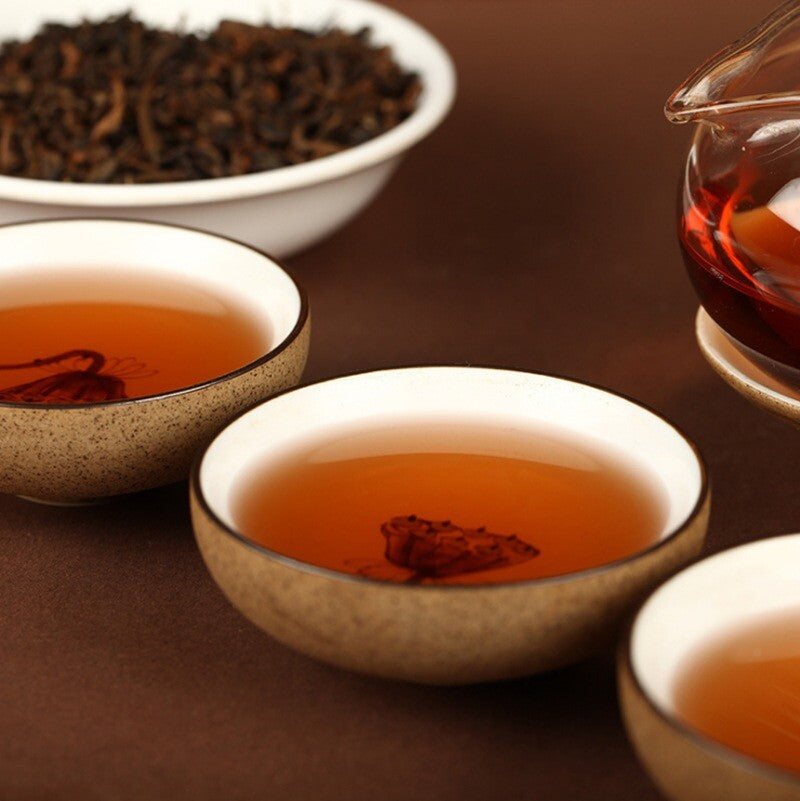 500g Yunnan Puerh Tea 2018 Menghai Ancient Tree Golden Bud Loose Tea Cooked Tea Main image