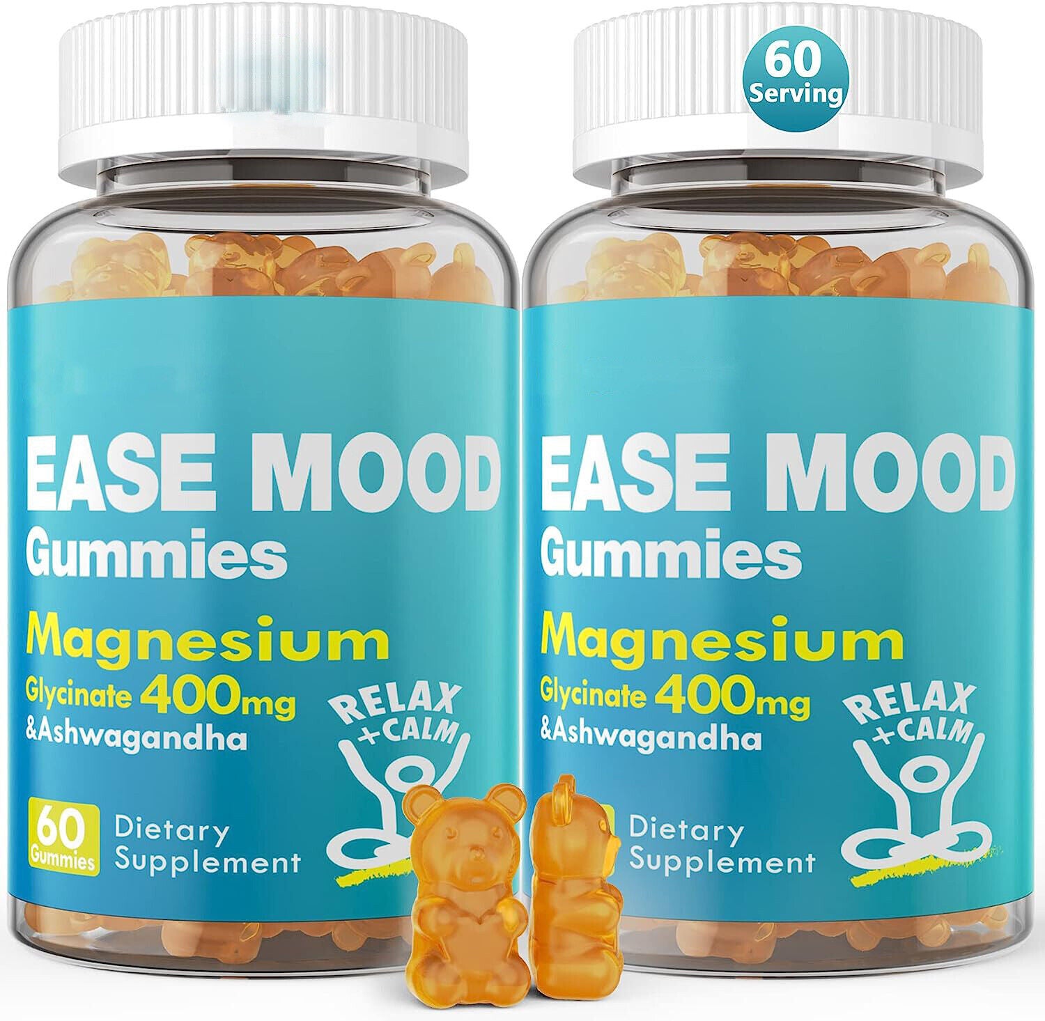 Magnesium Glycinate Gummiesease mood gummy fruit flavored gummies 60 capsules Main image