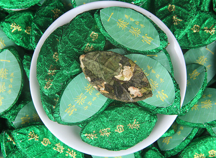 Small Tea Cakes Jasmine White Tea Floral Aroma Jasmine Flower Aged White Tea