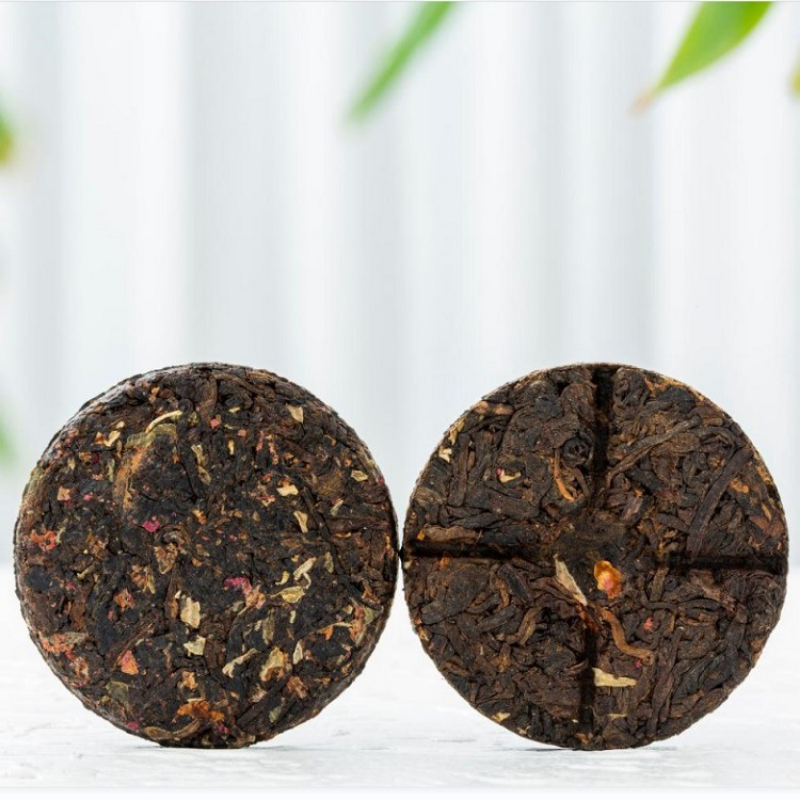 Rose Puerh Tea Iron Box Yunnan Seven Zi Cake Ripe Tea 200g/7.05oz