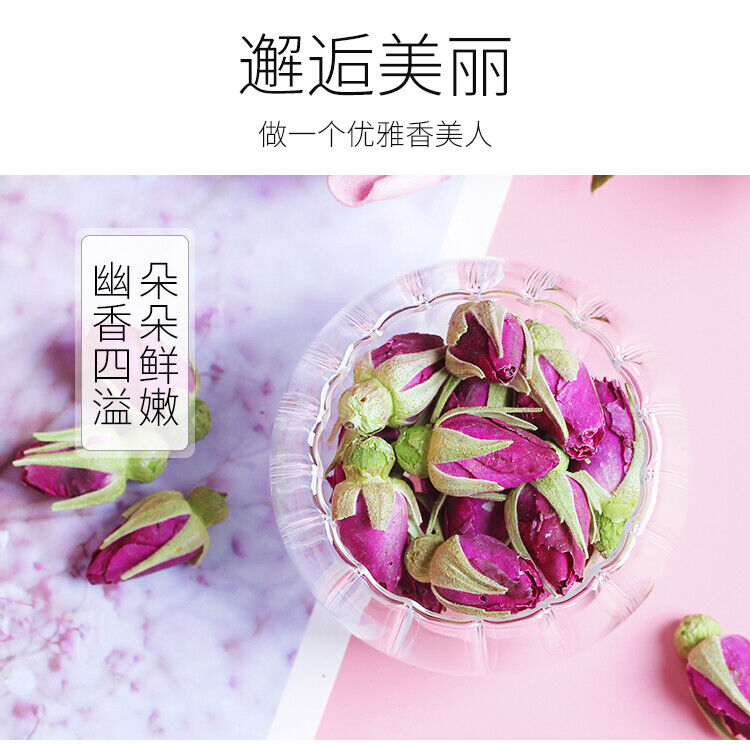 2pcs Freeze-dried Rose Tea Dried Rose Natural Flower Tea