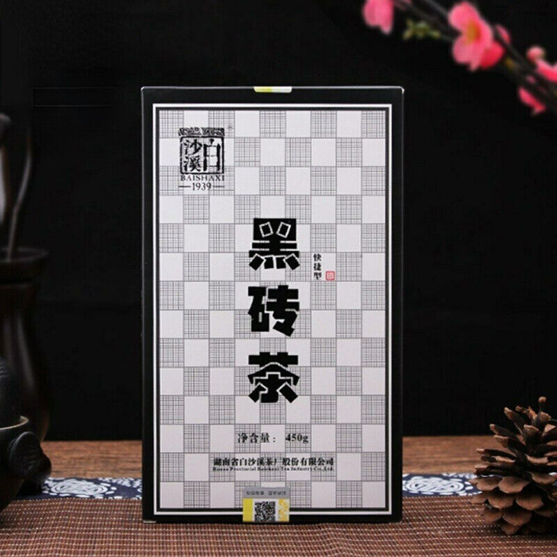 450g HEI ZHUANG CHA China Anhua Baishaxi Instant Dark Tea Shortcut Brick Tea