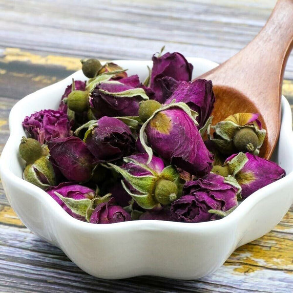 Chinese Purple Rosebud Tea Dried Flower Herbal Floral Blend Natural Loose Leaf