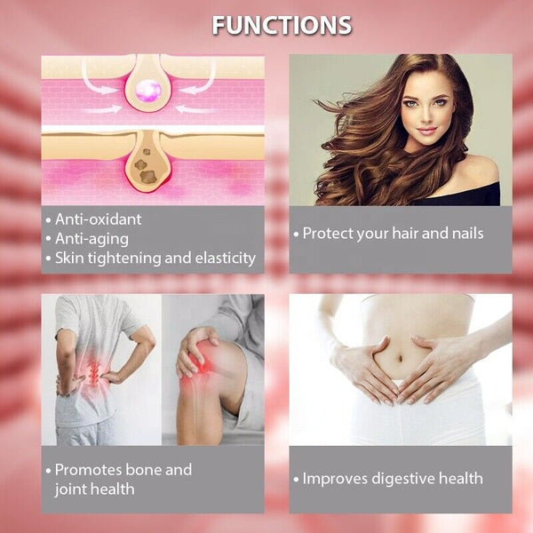 Collagen Peptides Powder Drink Whitening Glow Enzymes Proteins Powder 6g*20bags