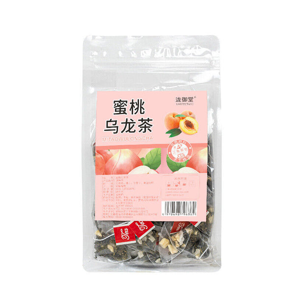 Cold Brew Herbal Drink Hot Peach Oolong Tea Fruit Blend Triangle Bags