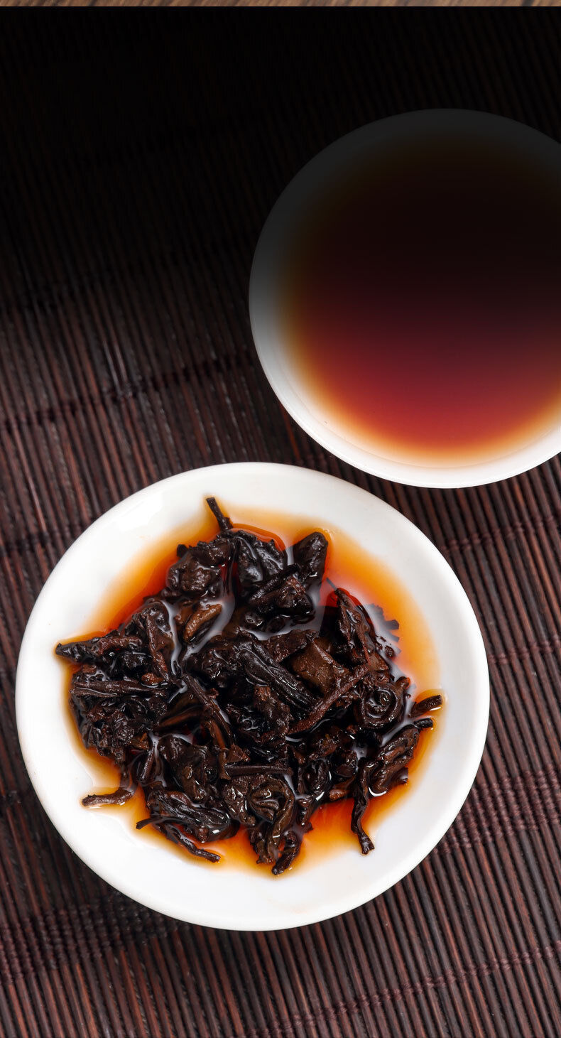 Old Ripe Tea Pu'er Tea Ripe Tea Menghai Old Ban Zhang Puerh Tea Cake 357g
