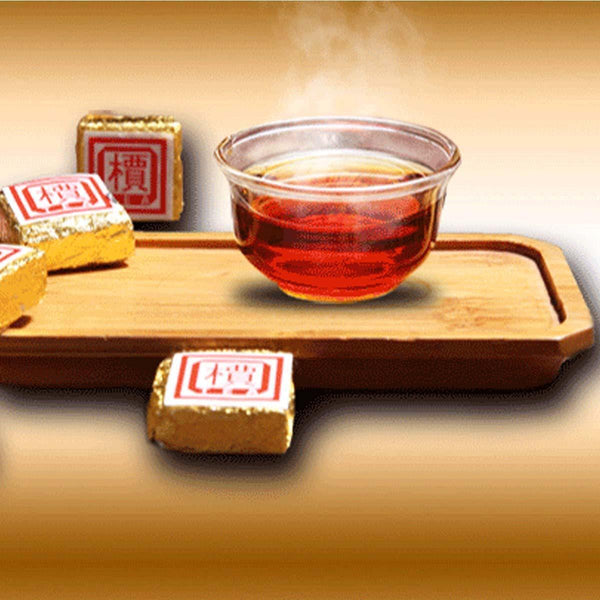 50g-500g Natural Yunnan Bulk Cooked Puerh Tea Bohai Square Mini Pu'er Brick Tea