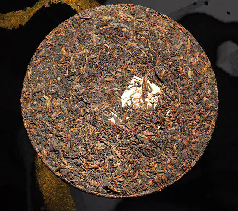 357g Brown Mountain Ancient Tree Ripe Tea Cake Yunnan Pu'er Ripe Tea