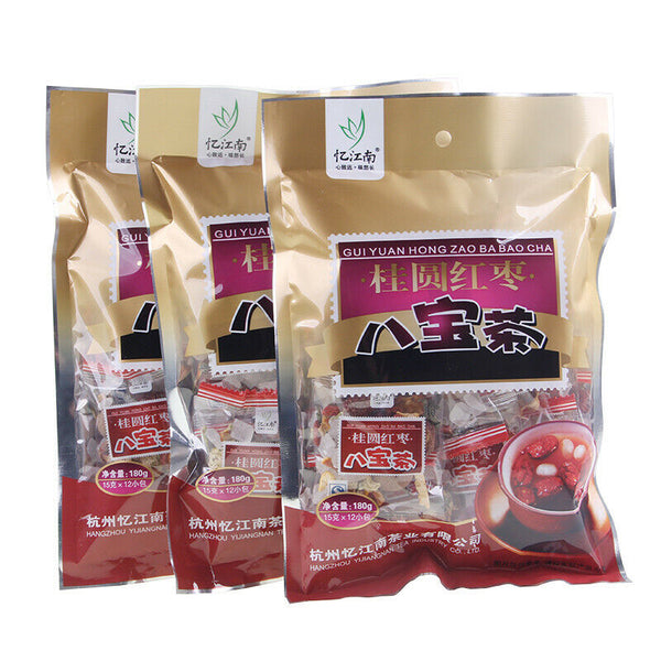 12 PCS 15g/Bag Red Date Longan Top Eight Treasure Tea Ba Bao Cha Chinese Herbal