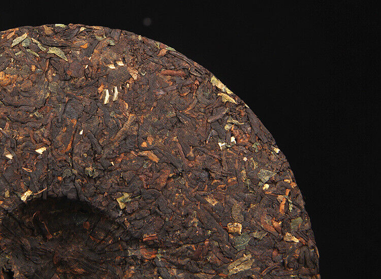 357g Pu'er Old Ripe Tea Cake Yunnan Ripe Pu'er Tea Cake普洱茶熟茶勐海糯米香普洱老熟茶饼云南熟普洱茶饼