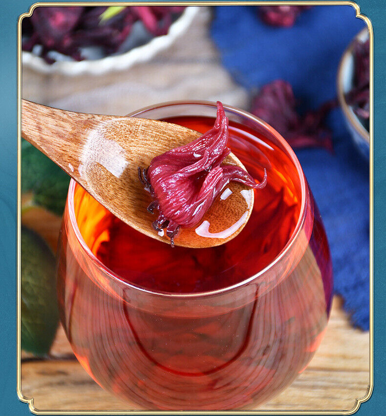 Rosehip and Hibiscus Flower Tea with Dried Roses in Tin Can 40g*2