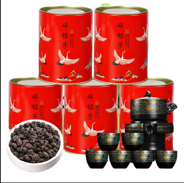 Glutinous Rice Fragrance Crushed Silver Tea Fossil Yunnan Pu'er Ripe Tea 50g/Can
