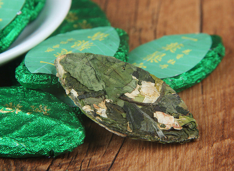 Small Tea Cakes Jasmine White Tea Floral Aroma Jasmine Flower Aged White Tea