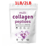 Multi Collagen Protein Powder, 2 Pounds – Type I,II,III,V,X with Biotin 10000...