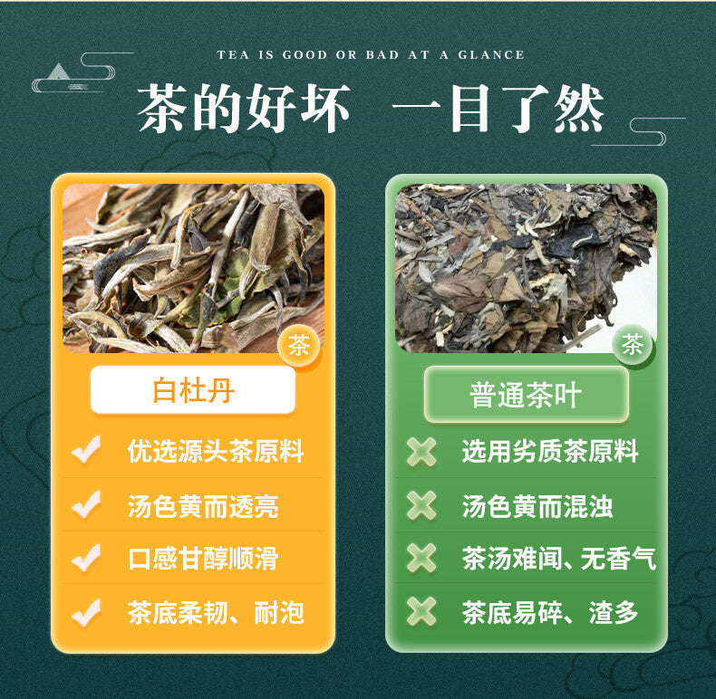 Yunnan Bai Mu Dan White Tea Loose Leaf Large Leaf Variety
