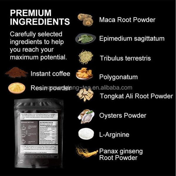 Max Man Power Maca Energy Coffee tongkat Herbal instant Maca coffee 10g*15bags