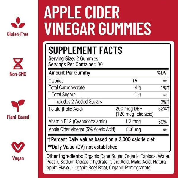Apple Cider Vinegar Gummies Apple Cider Vinegar Gummies 60 Capsules