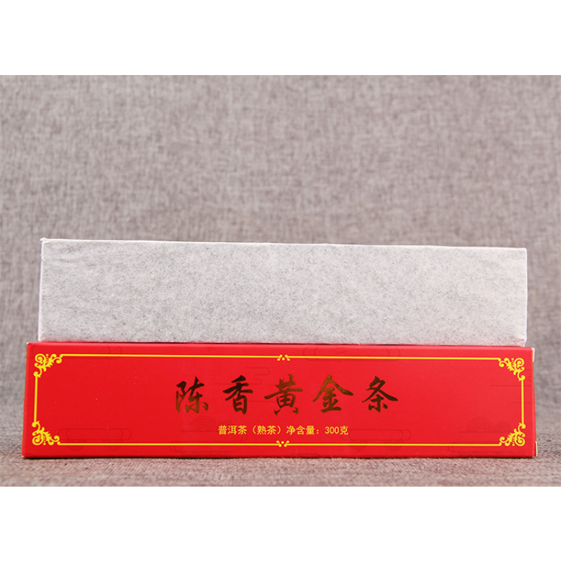 TeaAncient Tree Pu'er Tea Black Tea 300g Puerh Ripe Tea Aged Golden Bar Spring Tea