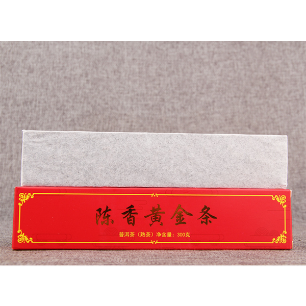 TeaAncient Tree Pu'er Tea Black Tea 300g Puerh Ripe Tea Aged Golden Bar Spring Tea