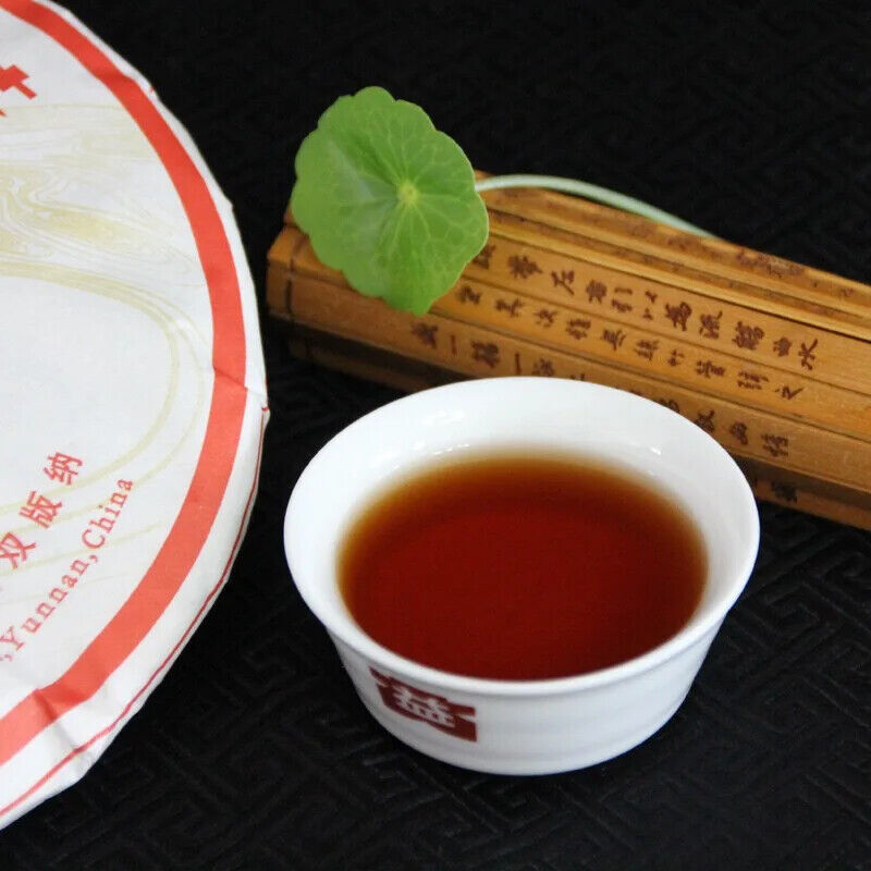 357g Dayi Pu'er Ripe Tea Tianrun 2201 Batch Yunnan Menghai Qizi Cake Tea Secondary image
