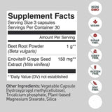 Organic Super Beets Root Capsules 90, 1000mg helps in Brain & Blood