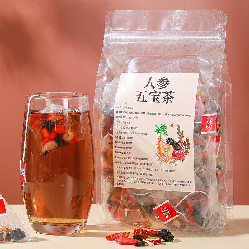 Ginseng Five Treasures Tea Men's Kidney Tea Herbal Health Tea