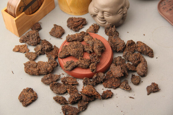 Supreme Aged Golden Buds Lao Cha Tou Pu'er Pu-erh Loose Tea Puer Ripe Shu 250g