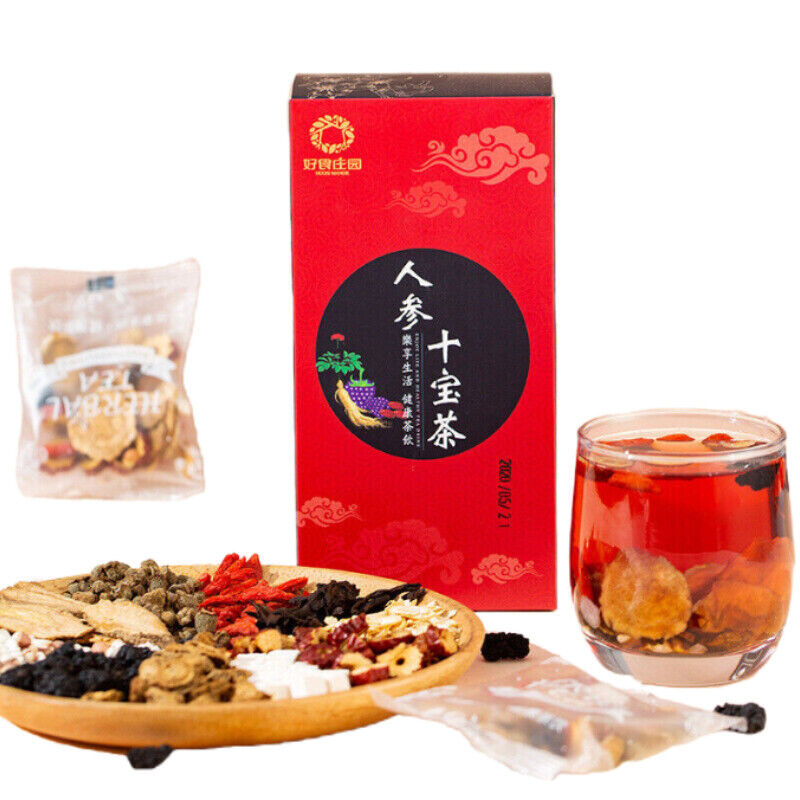 150g/10bags 10 Kinds of Herbs Tea Maca Wolfberry Burdock Root Ginseng Mulberry Secondary image