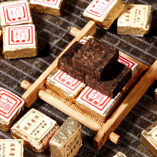 TeaPu'er Tea In Iron Box Health Black Tea 250g Top-Grade Pu-Erh Small Square Brick
