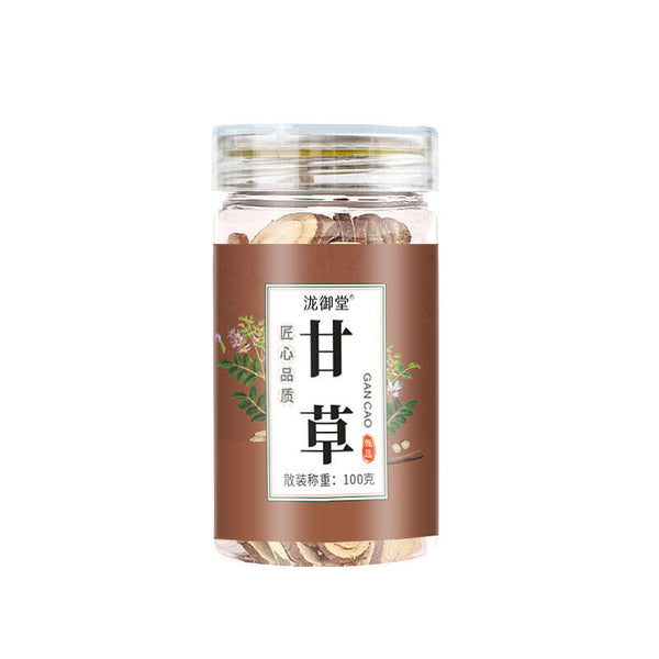 100g Canned Licorice Root Slices Natural Herbal Supplement in Jar