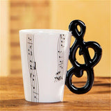 Music Violin Guitar Ceramic Drinkware Mug Coffee Tea Milk Stave Cups with Handle