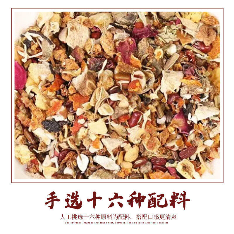 Herbal Red Beauty Tea with Rose Lily and Mulberry for Women in Kraft Paper Bag