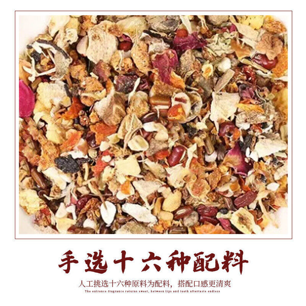 Herbal Red Beauty Tea with Rose Lily and Mulberry for Women in Kraft Paper Bag