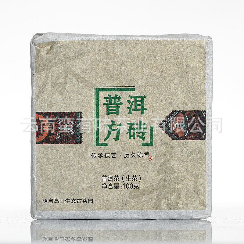 Yunnan Pu'er Tea Pu'er Square Brick Raw Tea Organic Healthy Tea 100g