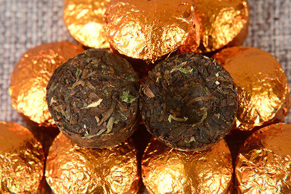 15pcs/box Yunnan Nuoxiang Pu'er Ripe Tea Iron Box Nuoxiang Mini Tuo Tea
